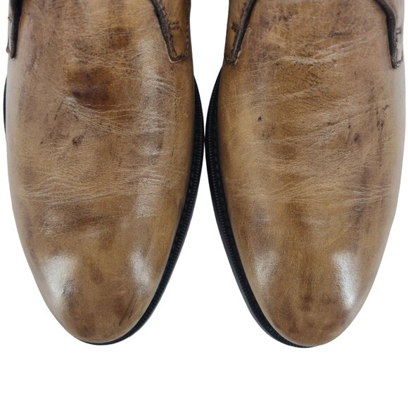 VINTAGE More by Mauri Italy Dress Shoes Men's 10 Patina Brown Monk Strap Loafers - Picture 10 of 10